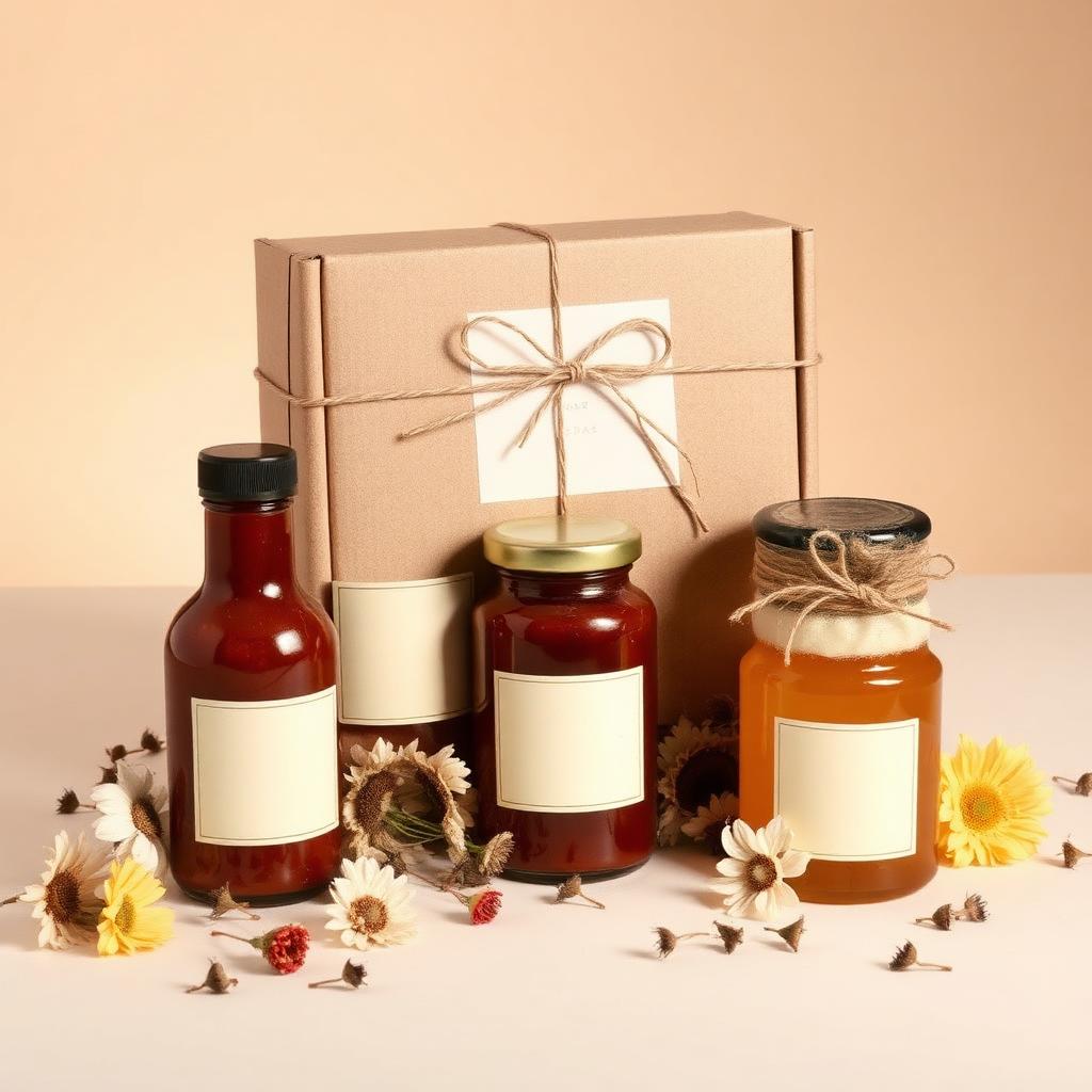 Caja de regalo gourmet con productos artesanales